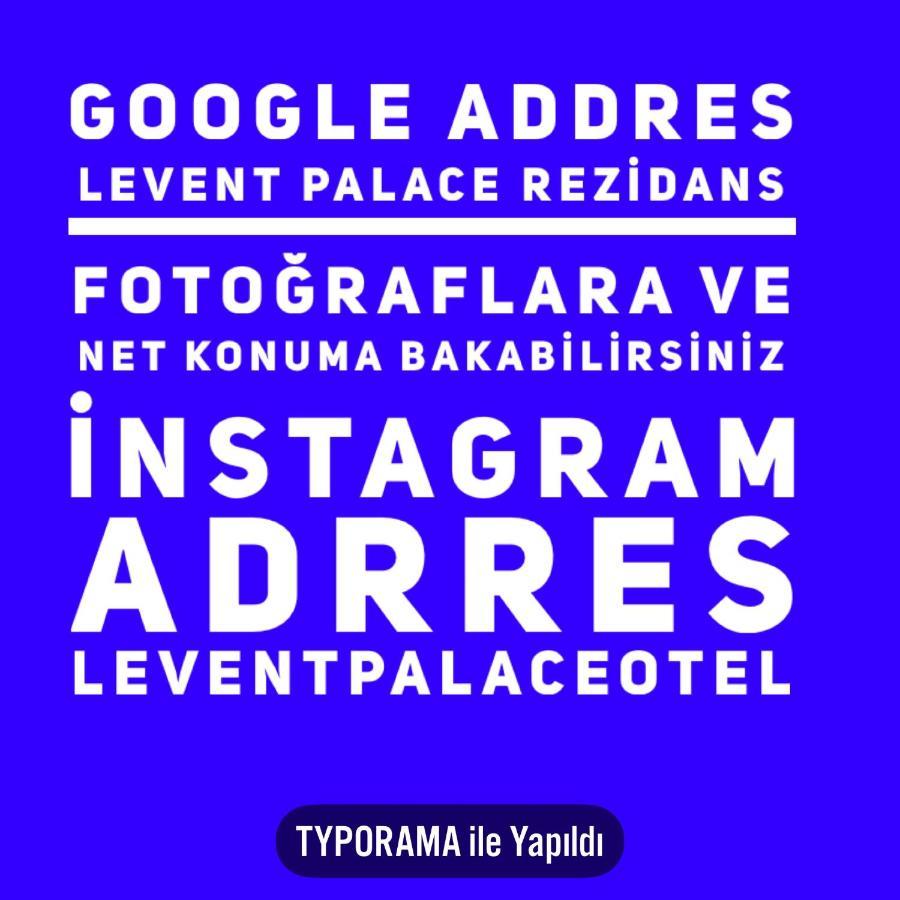 Levent Palace Otel Stdyo 이스탄불 외부 사진